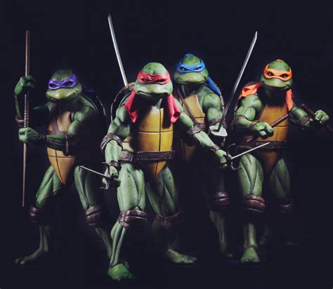 neca ninja turtles 1/4 scale|neca tmnt movie figures.